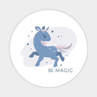 blue unicorn Magnet